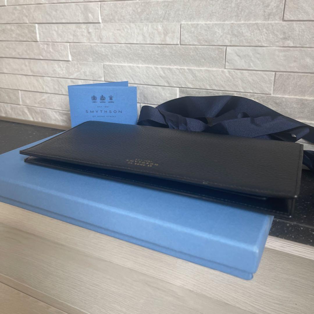 SMYTHSON スマイソン ボーディングパス+パスポートケースセット 黒 美品