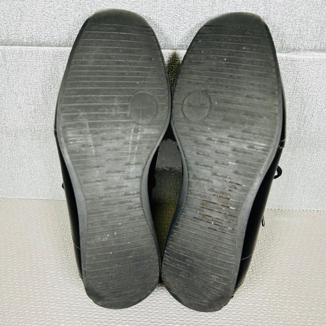 希少美品 Santoni サントーニ 高級レザースニーカー ブラック25.5ｃｍ