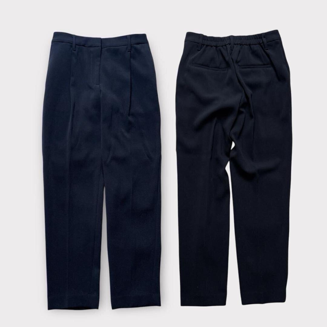 [美品] PLST セットアップ スーツ ノーカラー M ブラック フォーマル