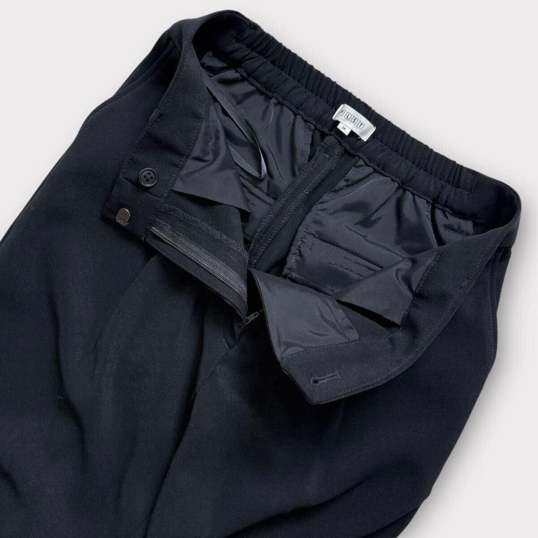 [美品] PLST セットアップ スーツ ノーカラー M ブラック フォーマル