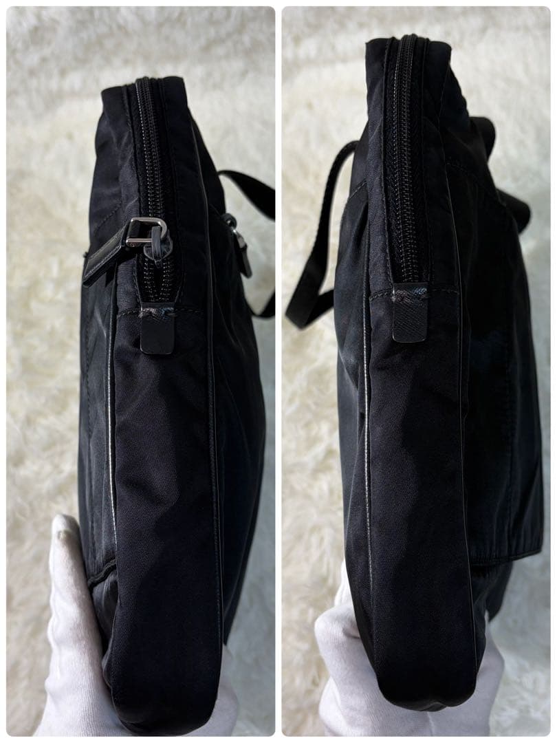 【✨美品✨】プラダ 三角ロゴ ブリーフケース PCケース ナイロン ブラック