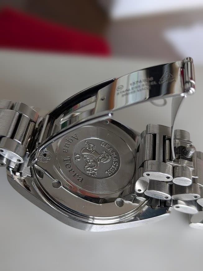 OMEGA シーマスターアクアテラ クォーツ文字盤ブルー美品