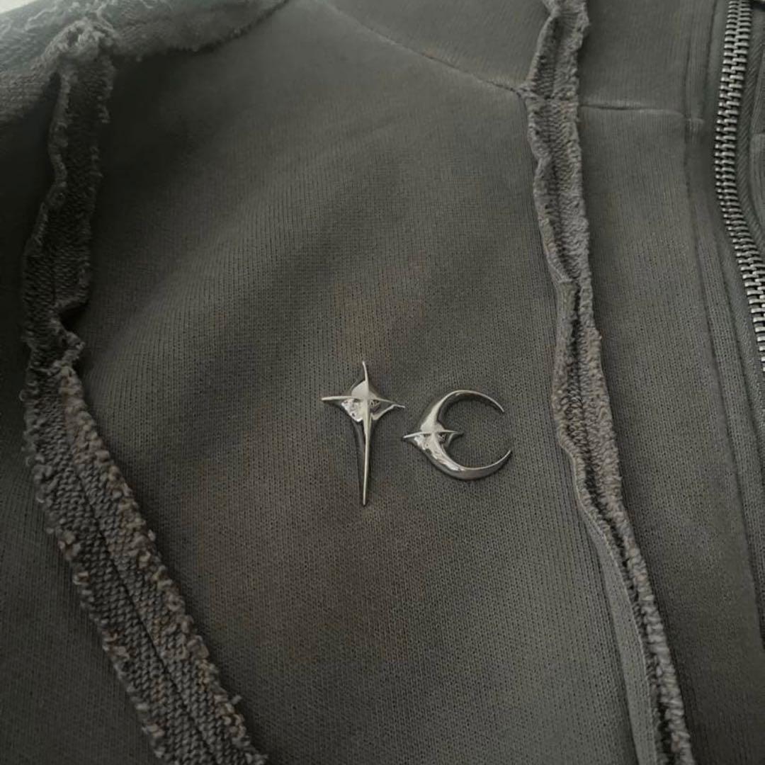 thug clubダークグレー フード付きジャンパー