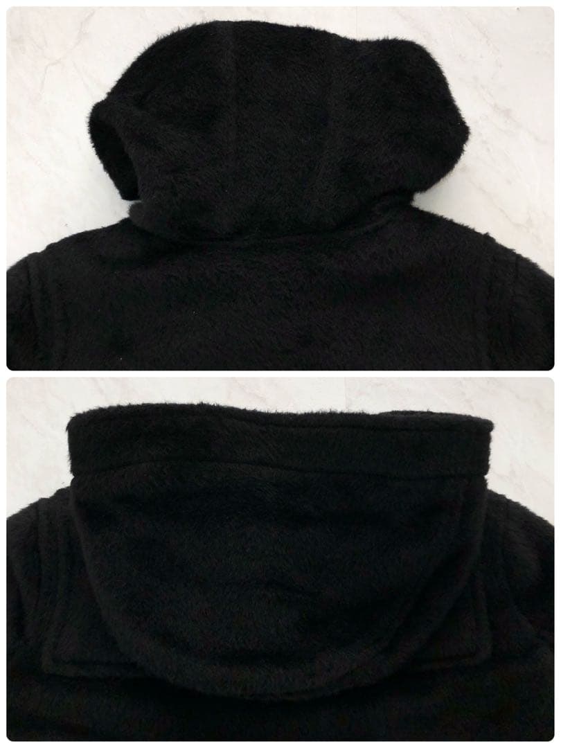 【未使用級】 Ron Herman シャギー ロング ダッフルコート ブラック