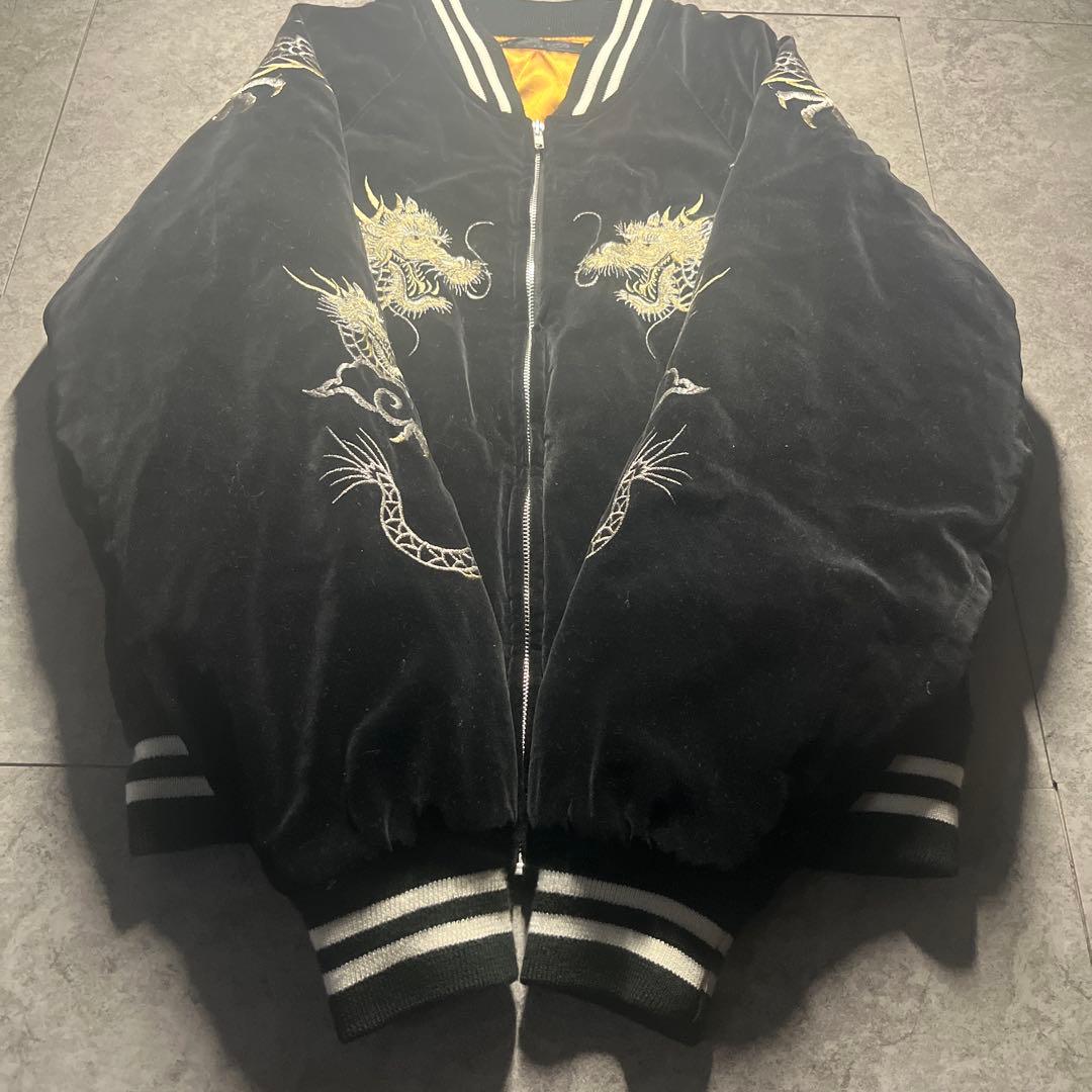 美品 hoshihime 別珍スカジャン 龍刺繍 送料無料