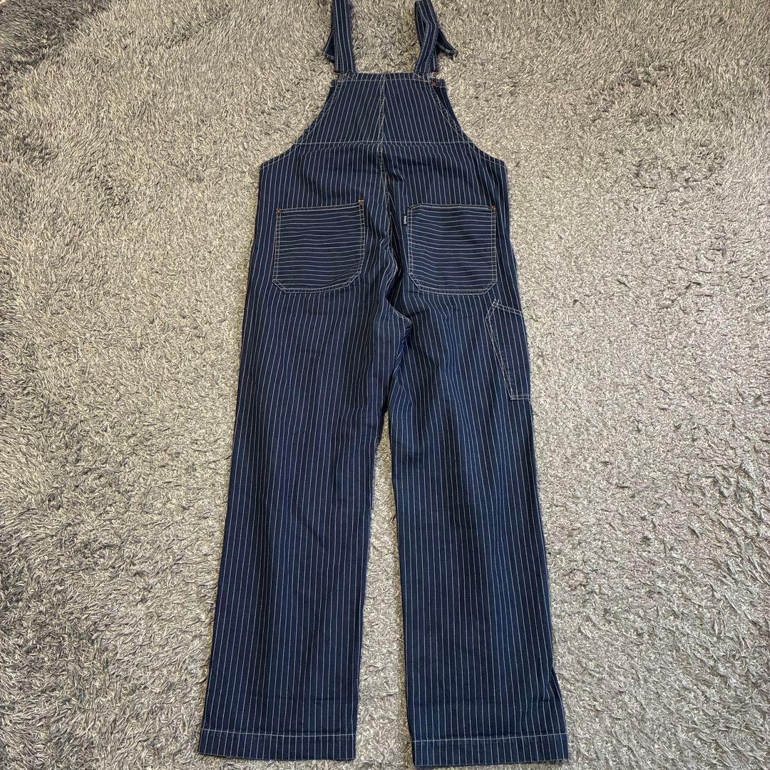 【美品】Schott オールドヒッコリー デニム オーバーオール L ストライプ