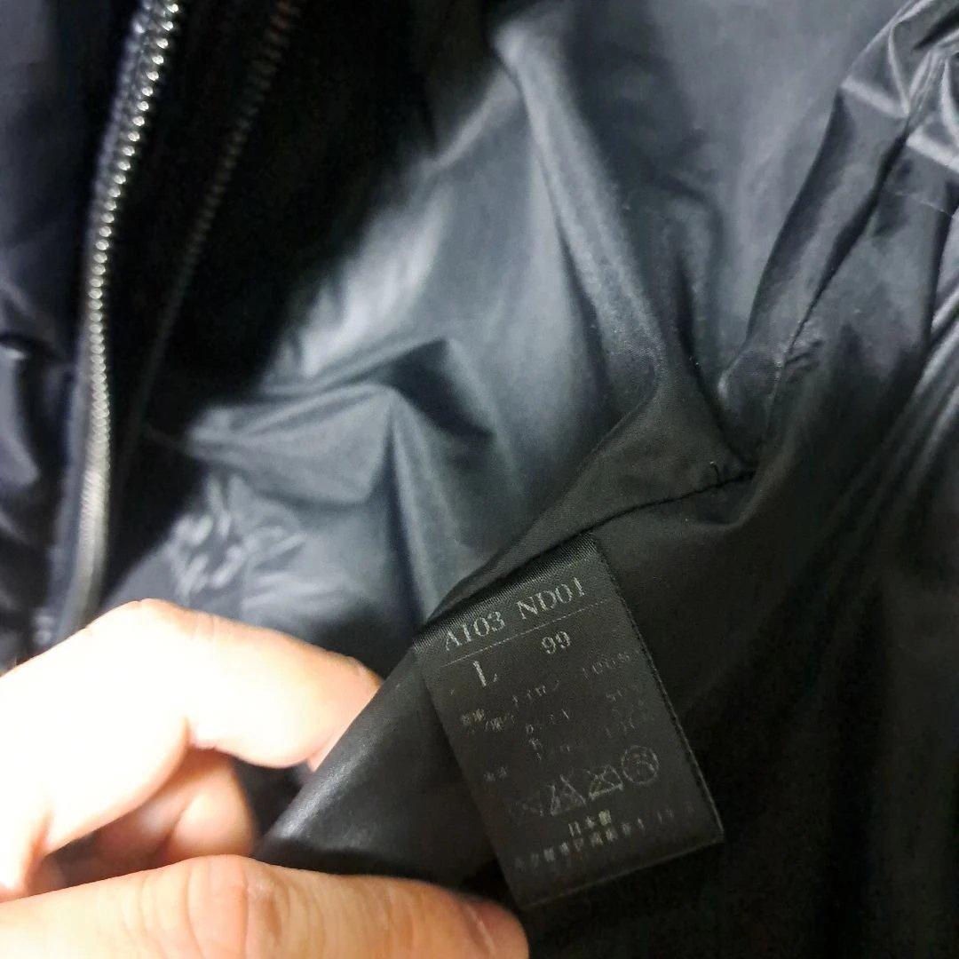 AKM ダウンジャケット L ブラック ダブルジップ riri 日本製
