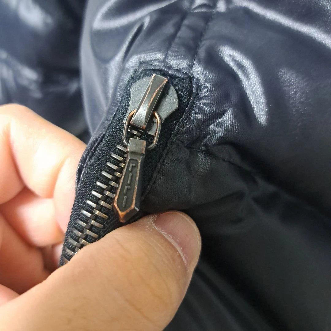 AKM ダウンジャケット L ブラック ダブルジップ riri 日本製