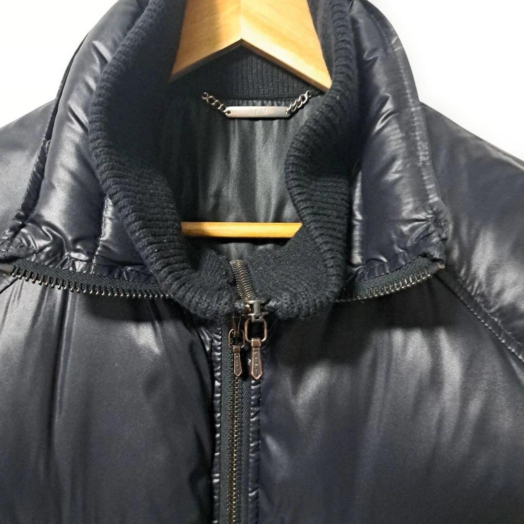 AKM ダウンジャケット L ブラック ダブルジップ riri 日本製