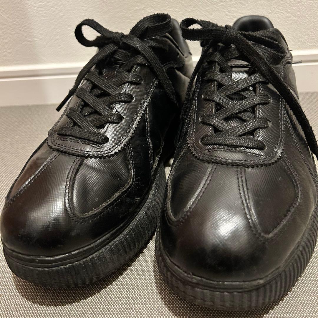 オニツカタイガー スニーカー 黒 ブラック 厚底 26.5 美品 使用感無し