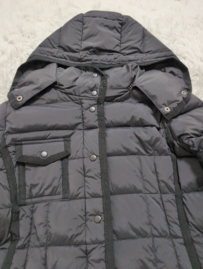 ヤマダヤスコットクラブフード付き ブラックダウンジャケット