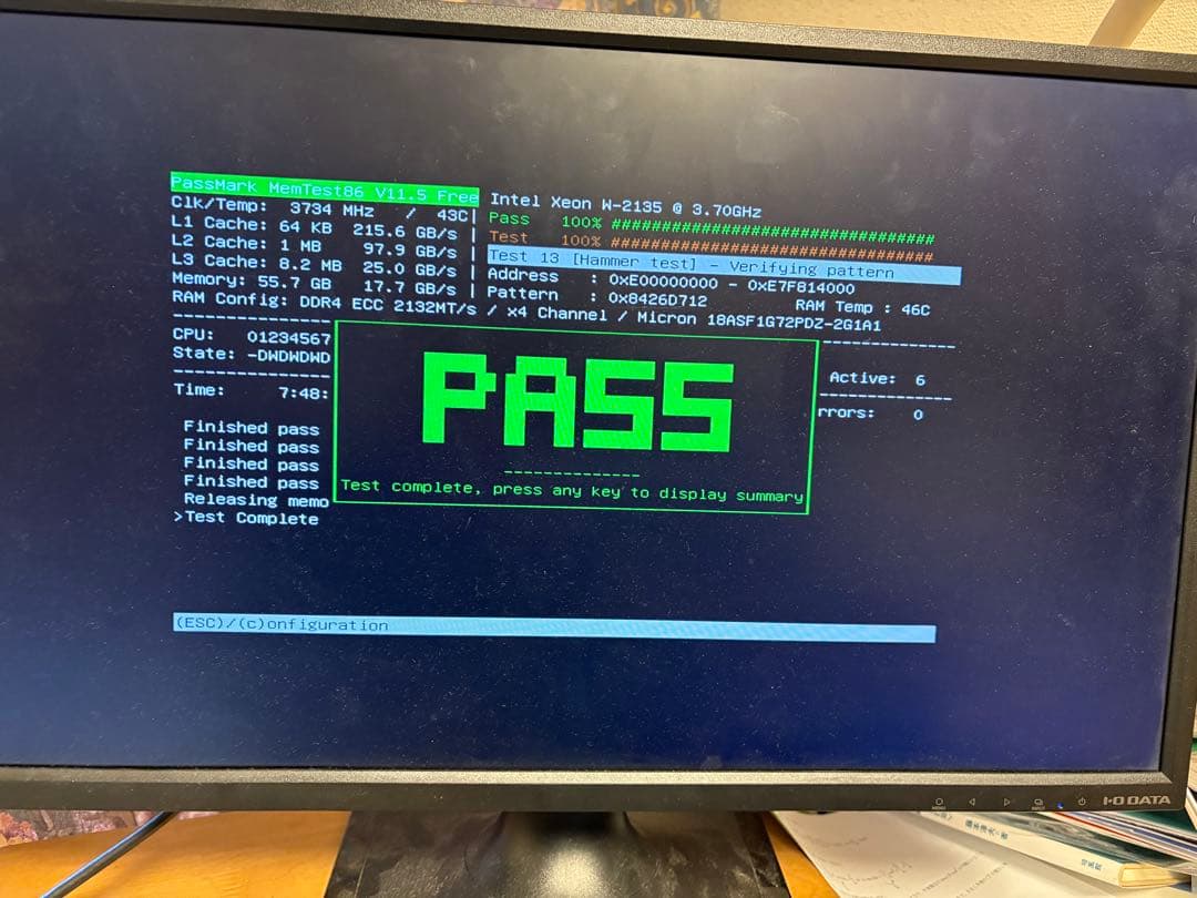 Kingston 製　DDR4 デスクトップ用メモリー　16GB