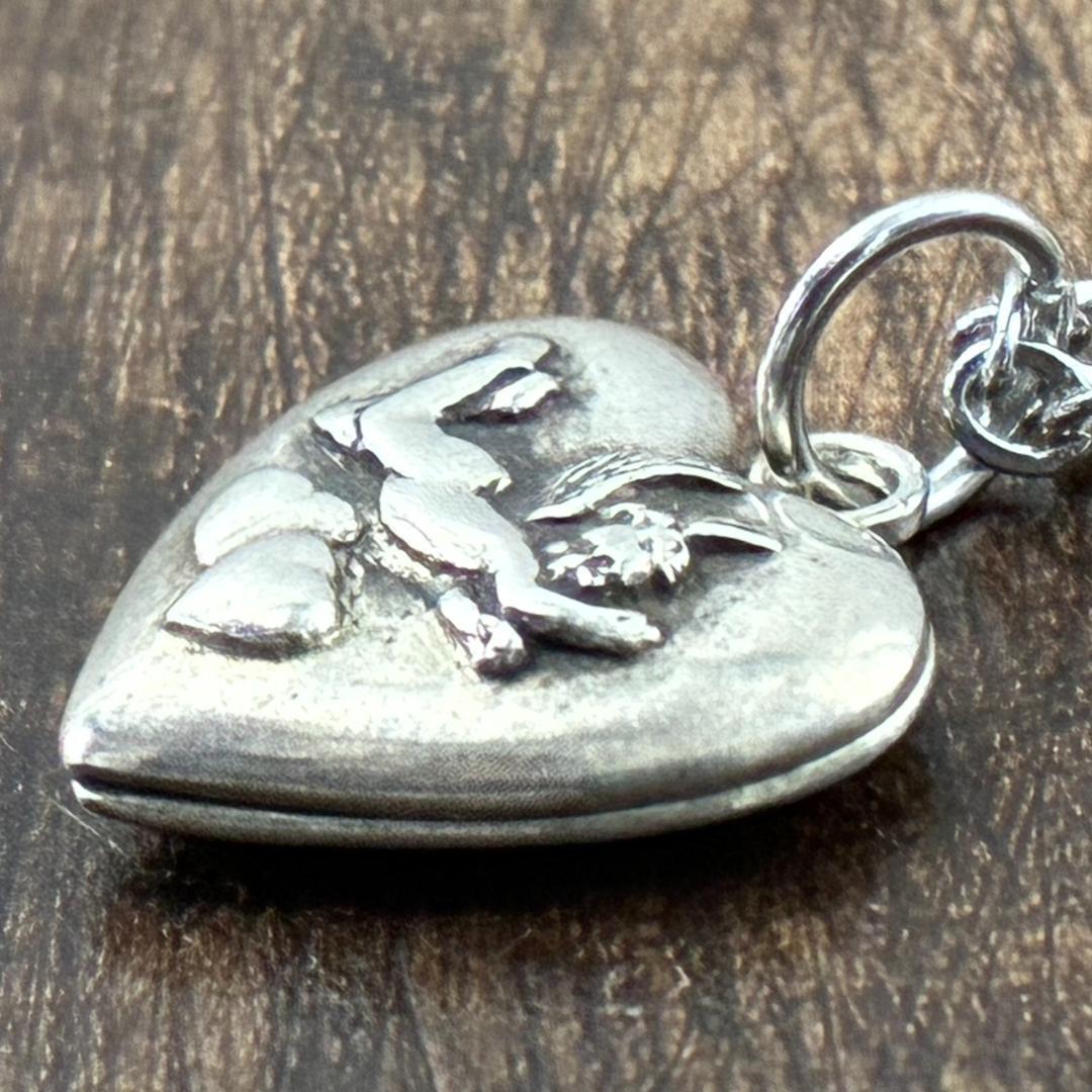 スウィートハートジュエリー エンジェル ロケット シルバーヴィンテージネックレス