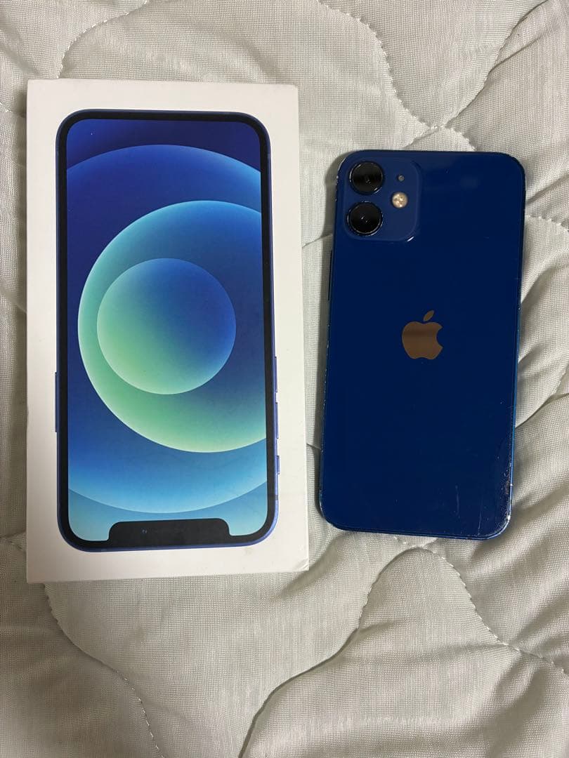 Apple iPhone 12mini ブルー 本体 128GB 傷あ