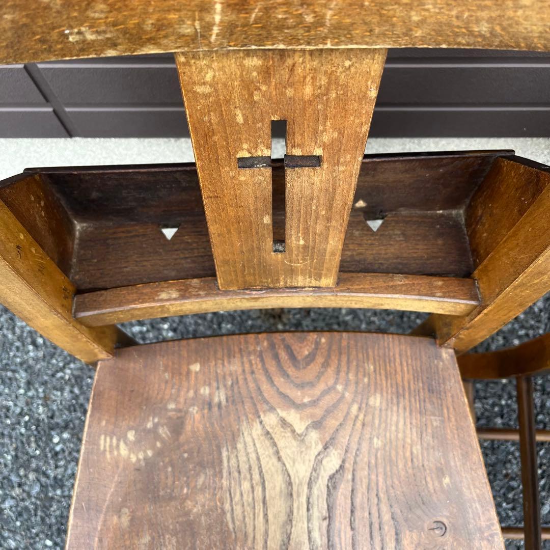 アンティーク　チャーチチェア　ダイニング　教会　椅子　イギリス　ヴィンテージ　②