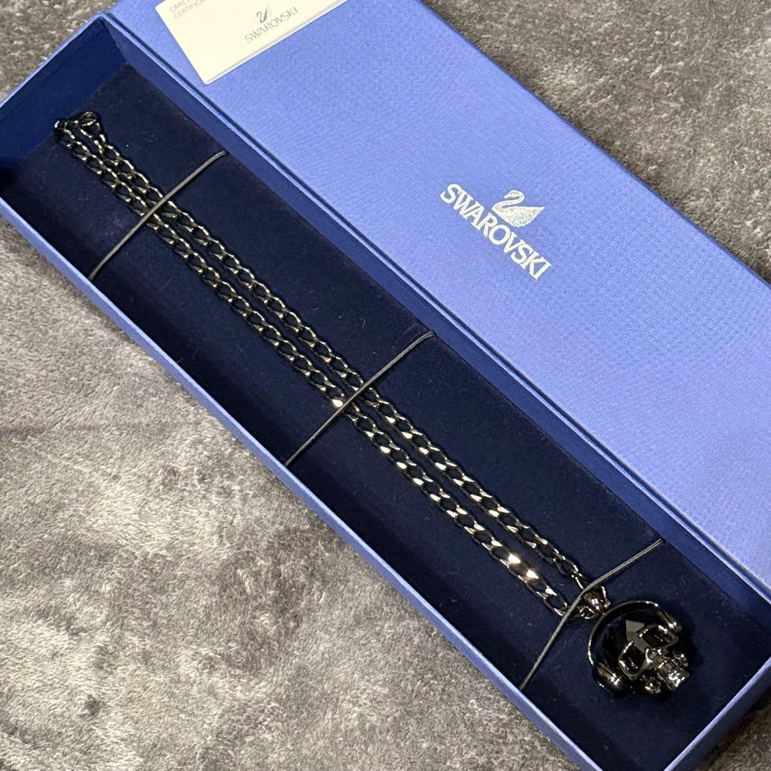 スカル型ブラックネックレス