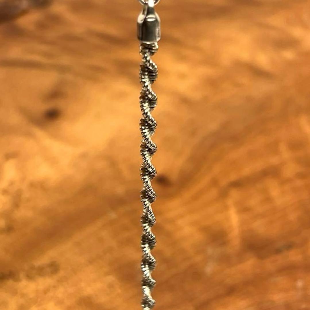 イタリア ヴィンテージ シルバー スパイラル チェーン ブレスレット925