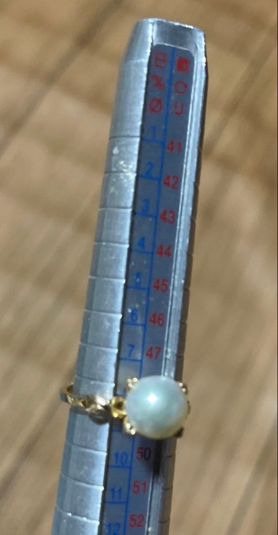 専用/訳あり・破損k18・本真珠リング