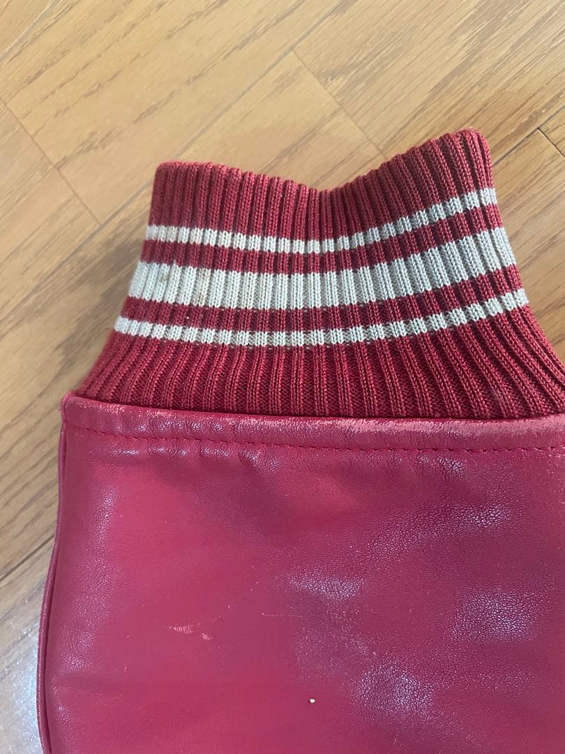 AVIREX レザー ジャケット 赤