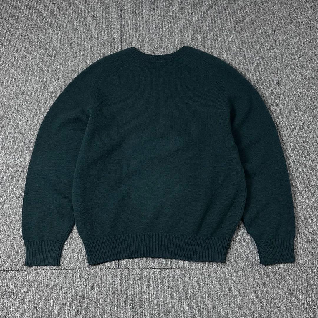 スティーブンアラン LOOSE FIT サドルショルダー ニットセーター 緑