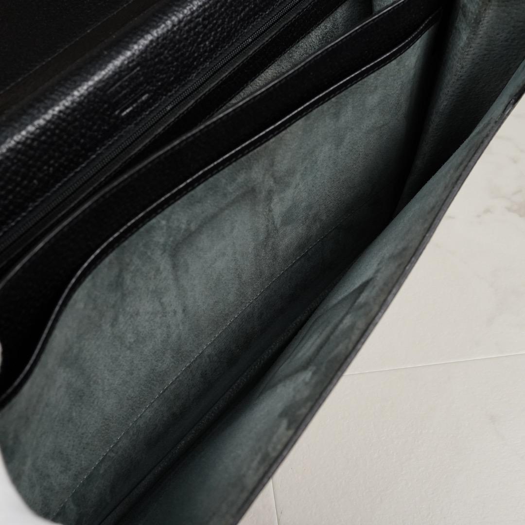 LOEWE ビジネスバッグ ブラック レザー カデナ クロシェット キーx2