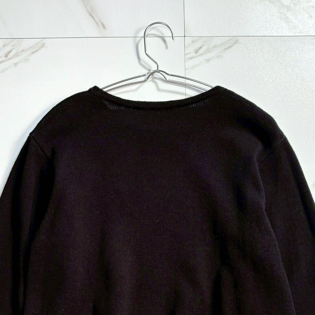 専用【美品】ビアズリー 後ろに鮮やかな刺繍を施した裾モール刺繍ニット 黒 F