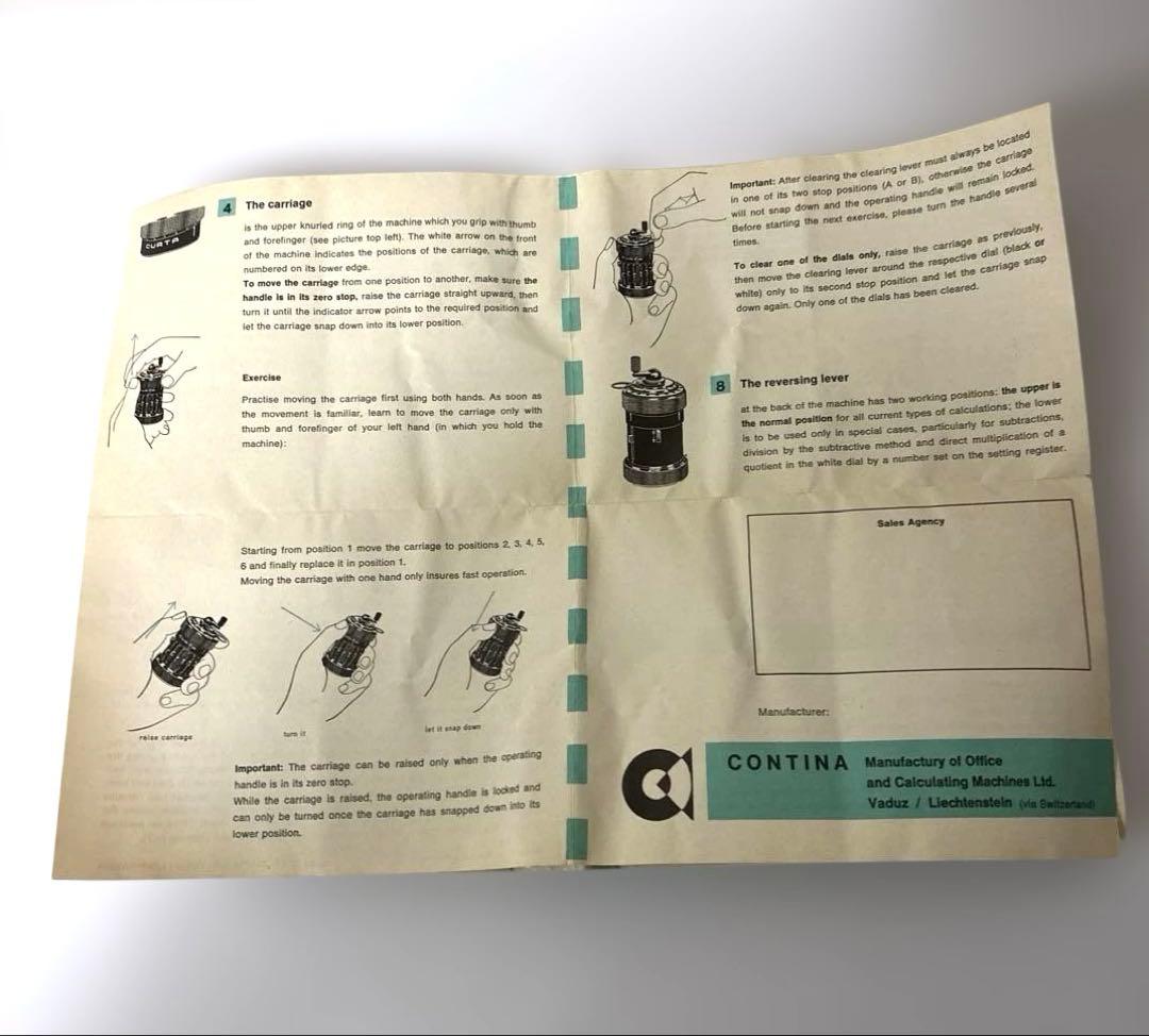 【希少品】Curta Type I メカニカル計算機 ケース、説明書付き
