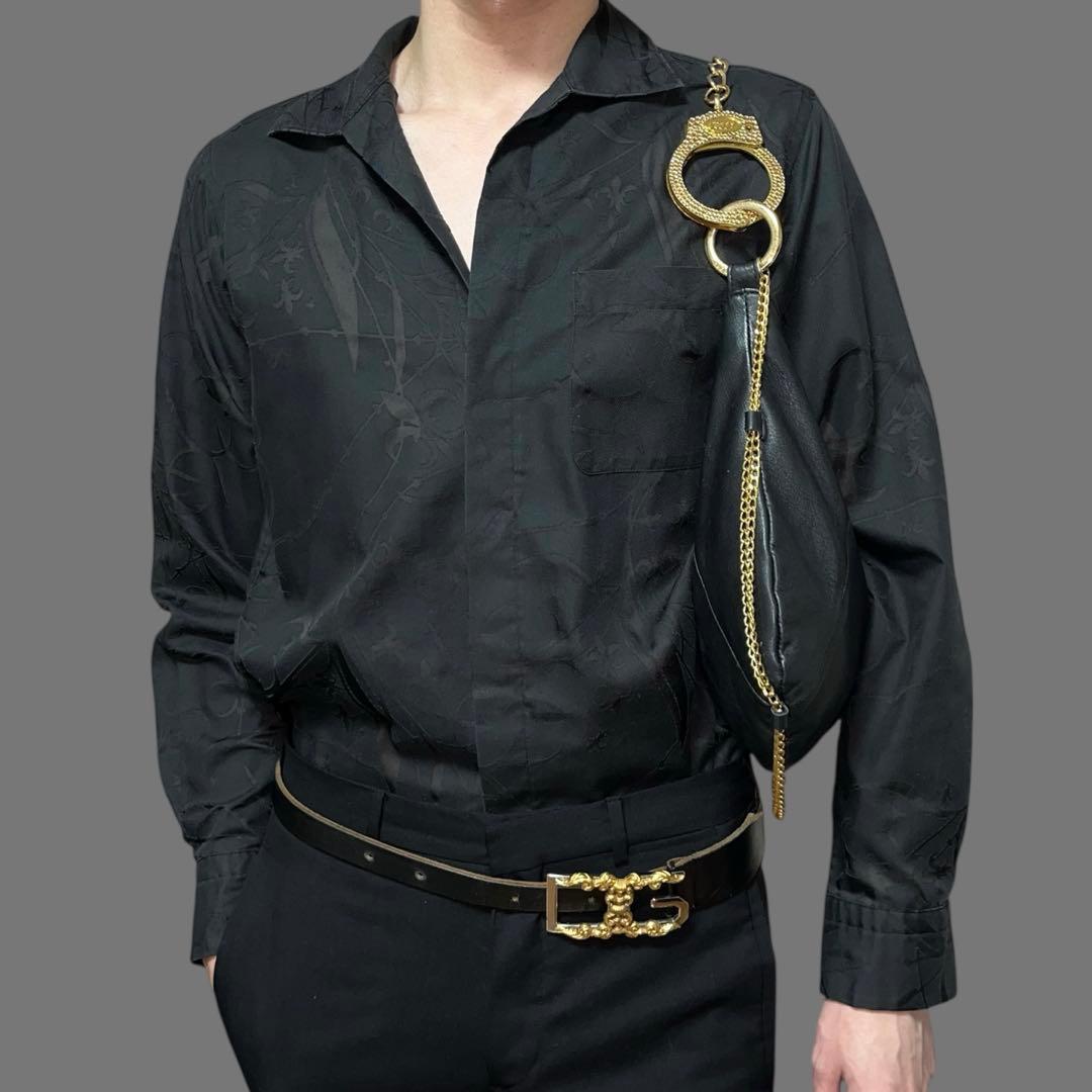 DOLCE＆GABBANA Baroque DG leather belt