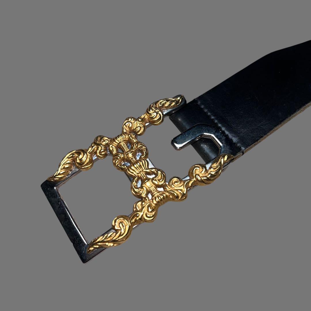 DOLCE＆GABBANA Baroque DG leather belt