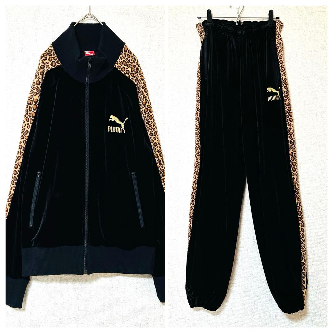 PUMA x BEAMS 別注 ベロア トラックジャケット セットアップ 豹柄