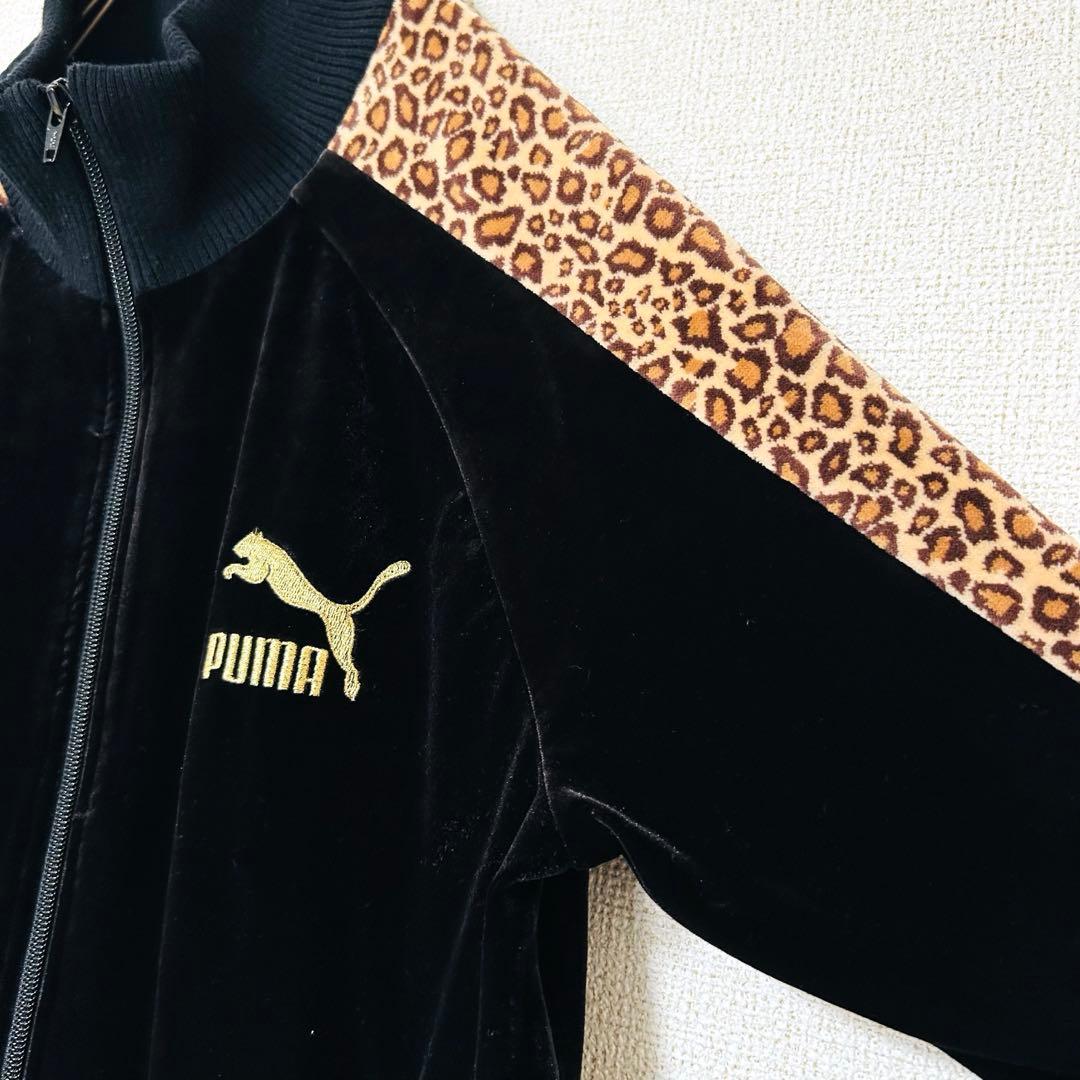 PUMA x BEAMS 別注 ベロア トラックジャケット セットアップ 豹柄