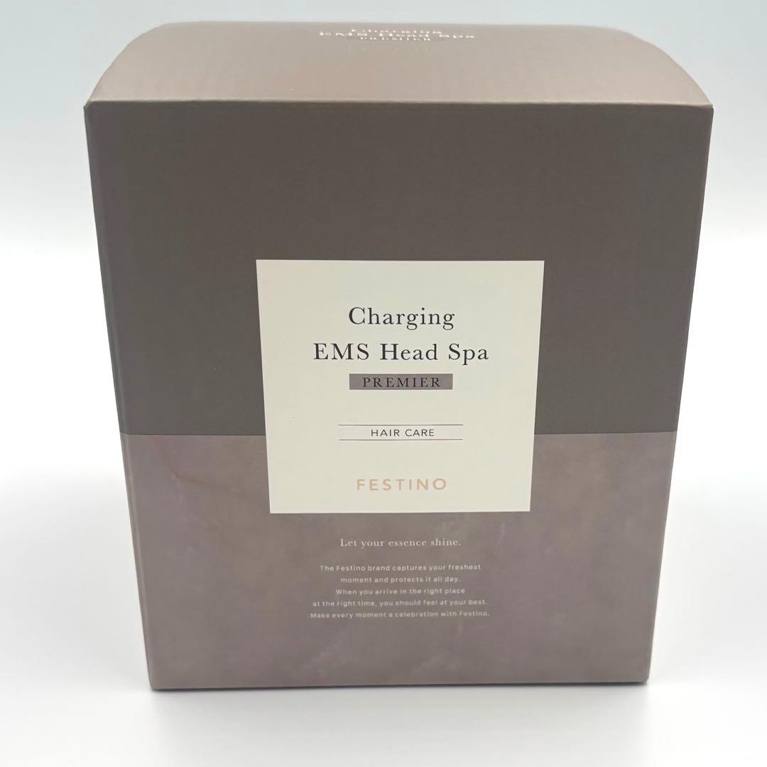 【新品級】フェスティノ 充電式 EMSヘッドスパ プレミア