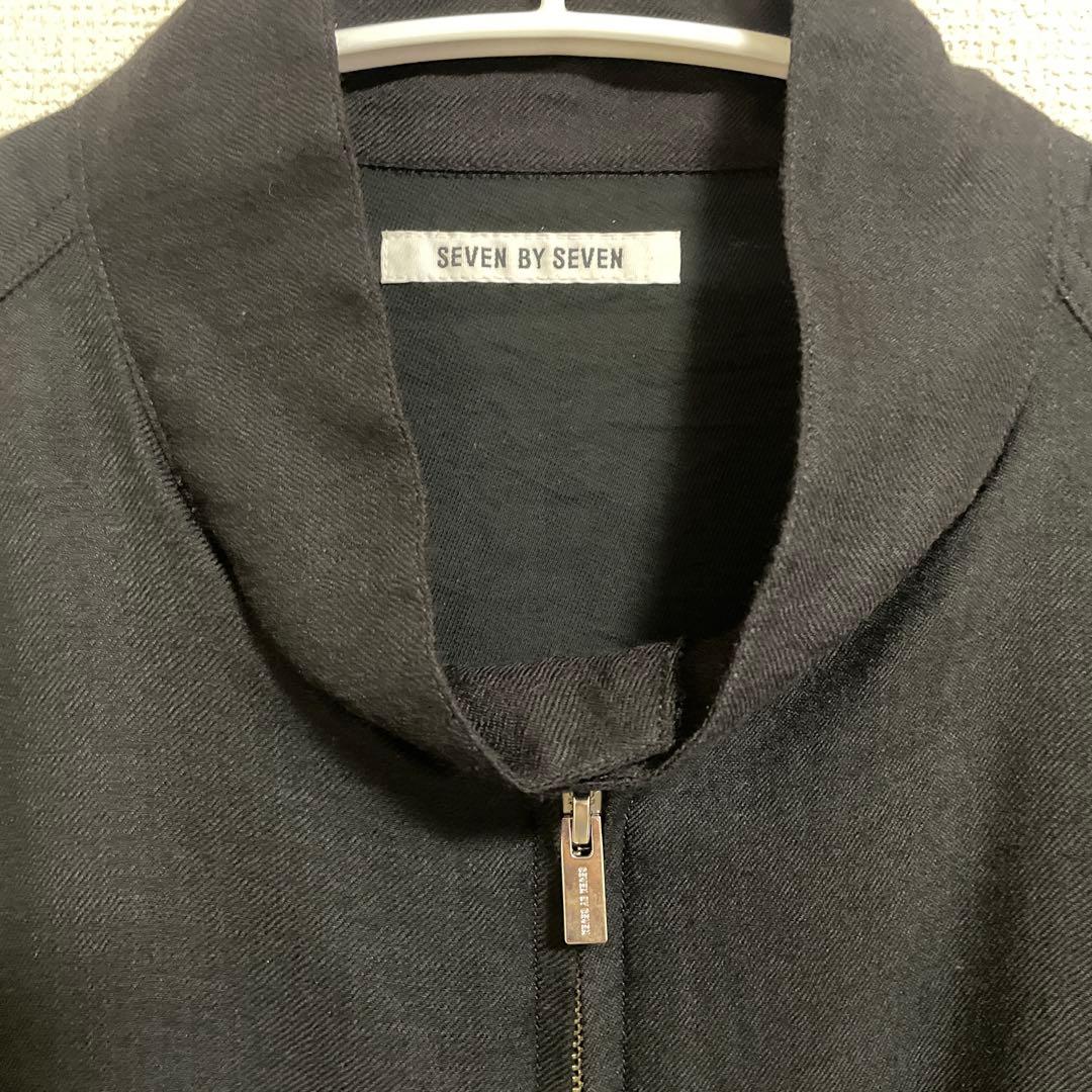 SEVEN BY SEVEN ブラック ジップアップジャケット