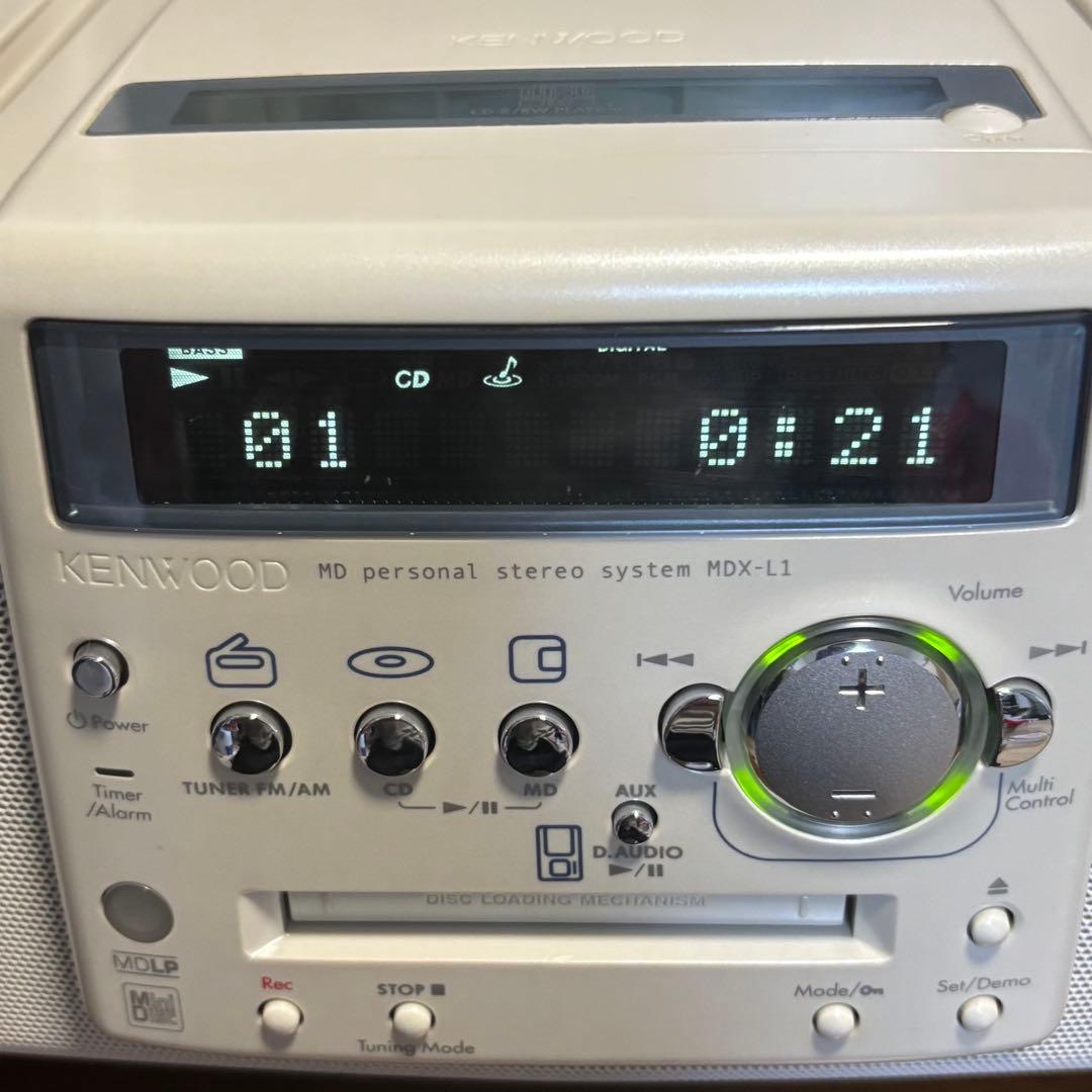 【動作品】KENWOOD パーソナルステレオMDシステム MDX-L1