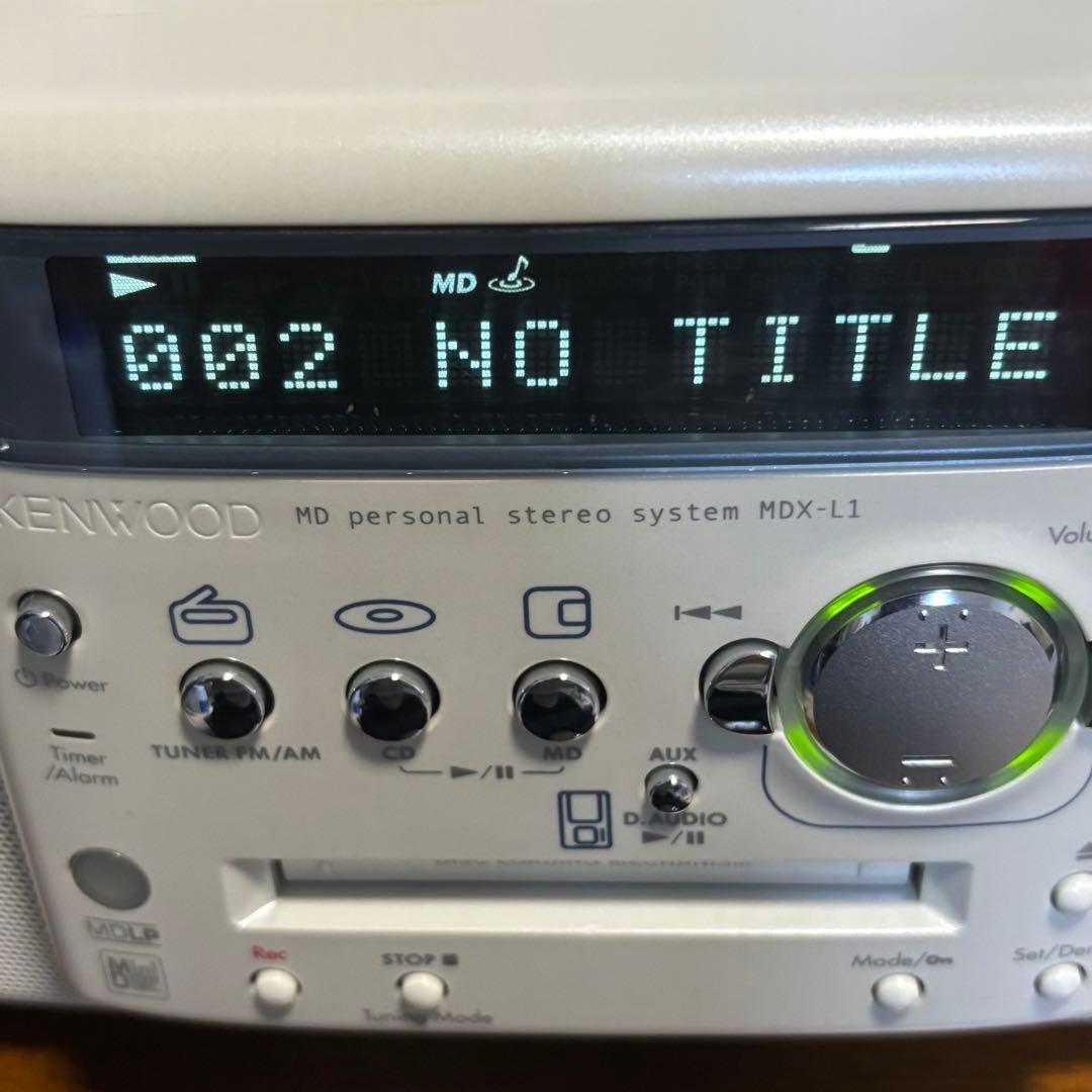 【動作品】KENWOOD パーソナルステレオMDシステム MDX-L1