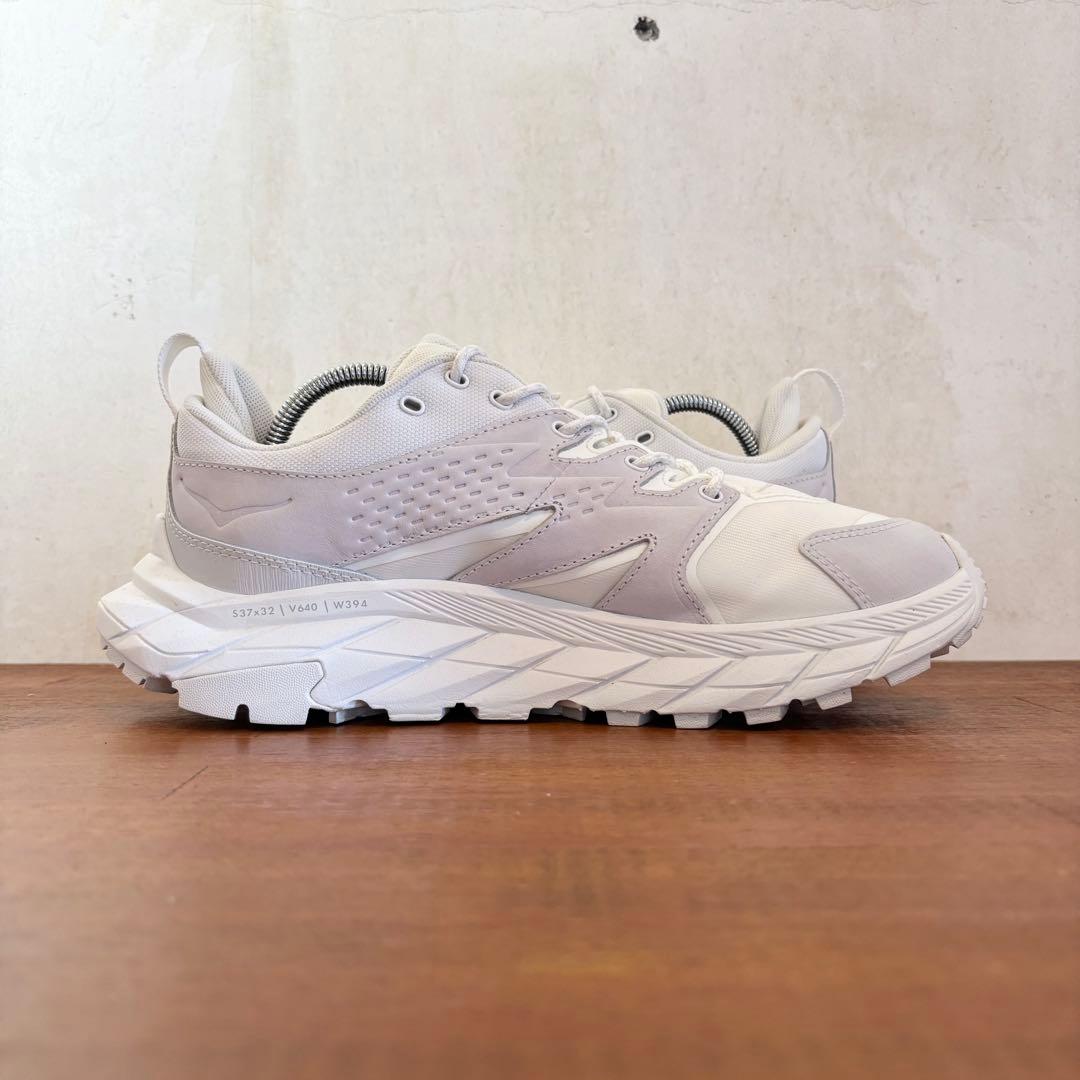 極美品　ホカ　オネオネ　アナカパ ロウ ゴアテックス 25.5センチ　白　465