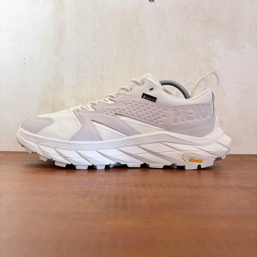 極美品　ホカ　オネオネ　アナカパ ロウ ゴアテックス 25.5センチ　白　465