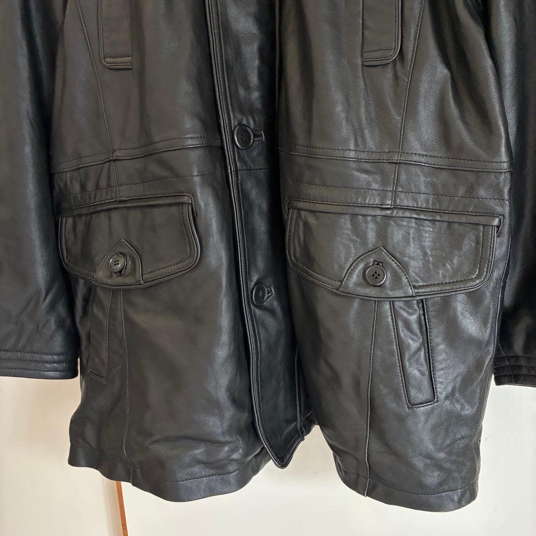 BALMAIN バルマン ラムレザー ジャケット 本革 オーバーサイズ ブラック