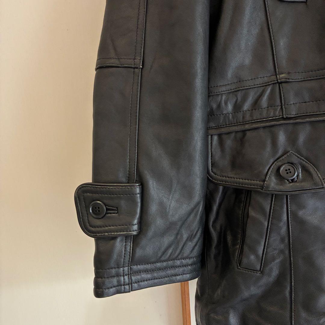 BALMAIN バルマン ラムレザー ジャケット 本革 オーバーサイズ ブラック