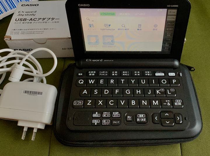 CASIO 電子辞書 XDケース、アダプター付き