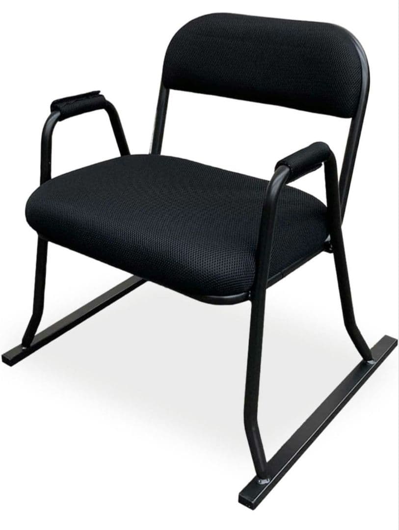 足腰に優しい肘付き座敷椅子②　STK型 ブラック座椅子 4台入