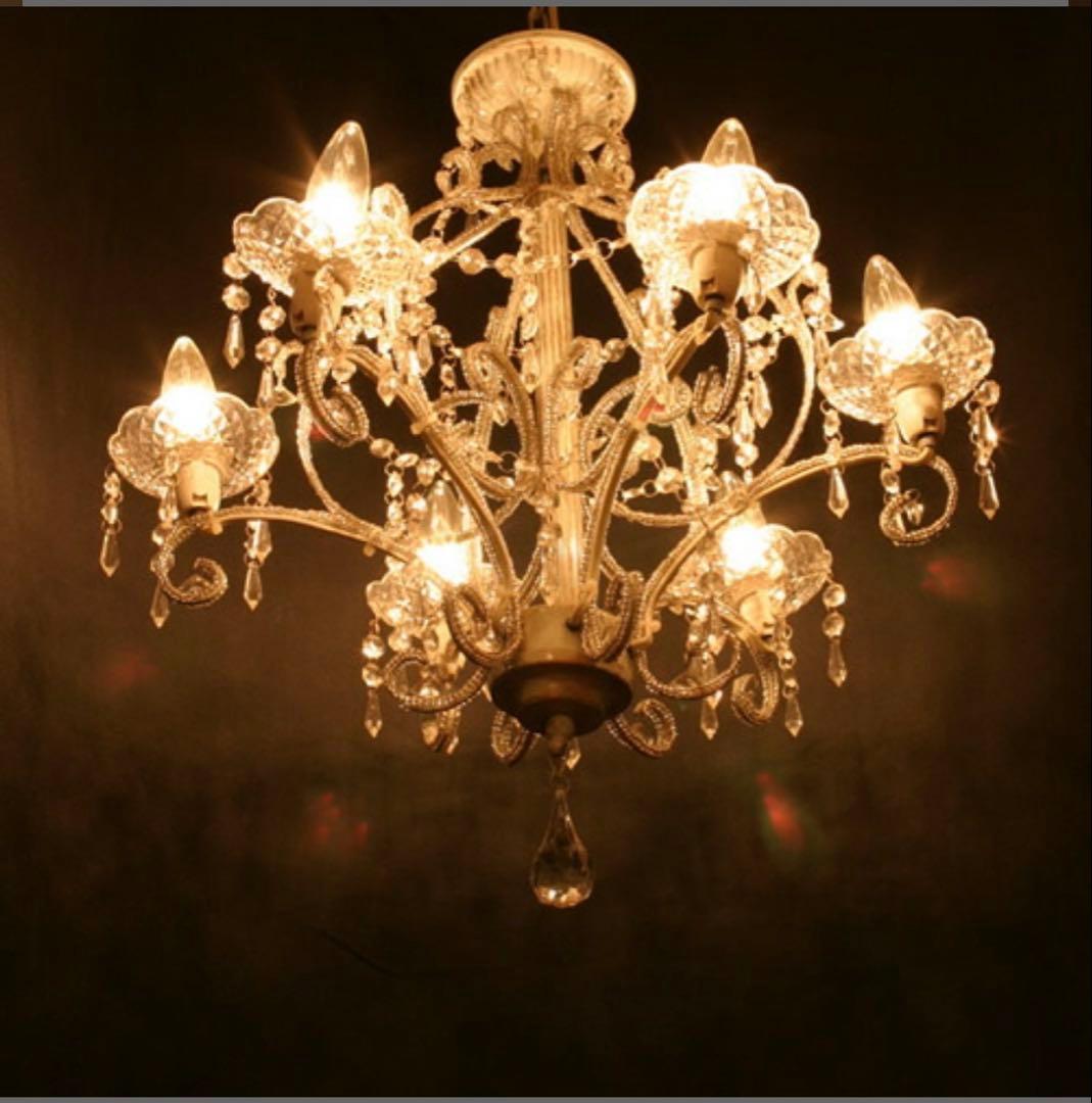 シャンデリア「 ジュエル」 アンティーク調塗装タイプ LED電球対応　6灯