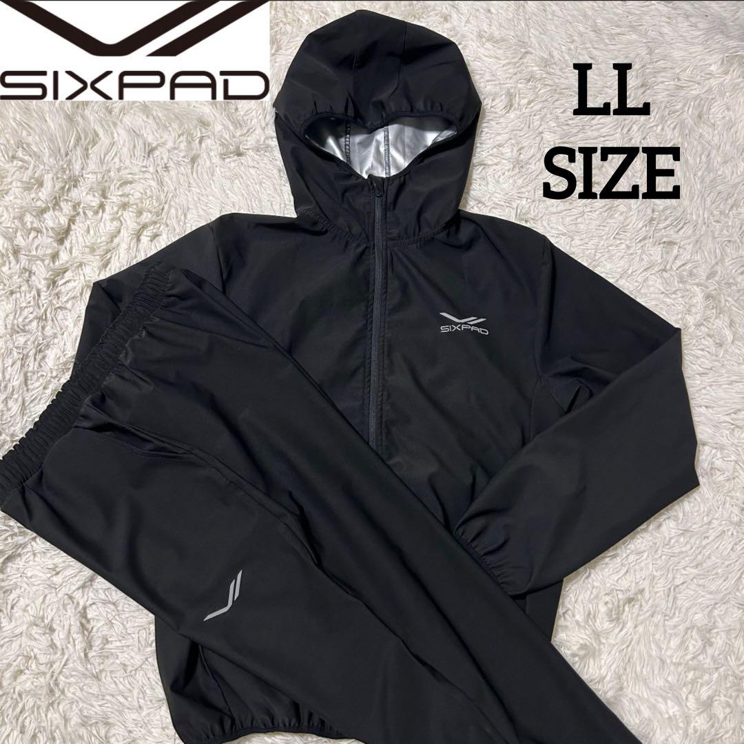 【美品】男女兼用 SIXPAD フード付セットアップ サウナスーツ 上下LL