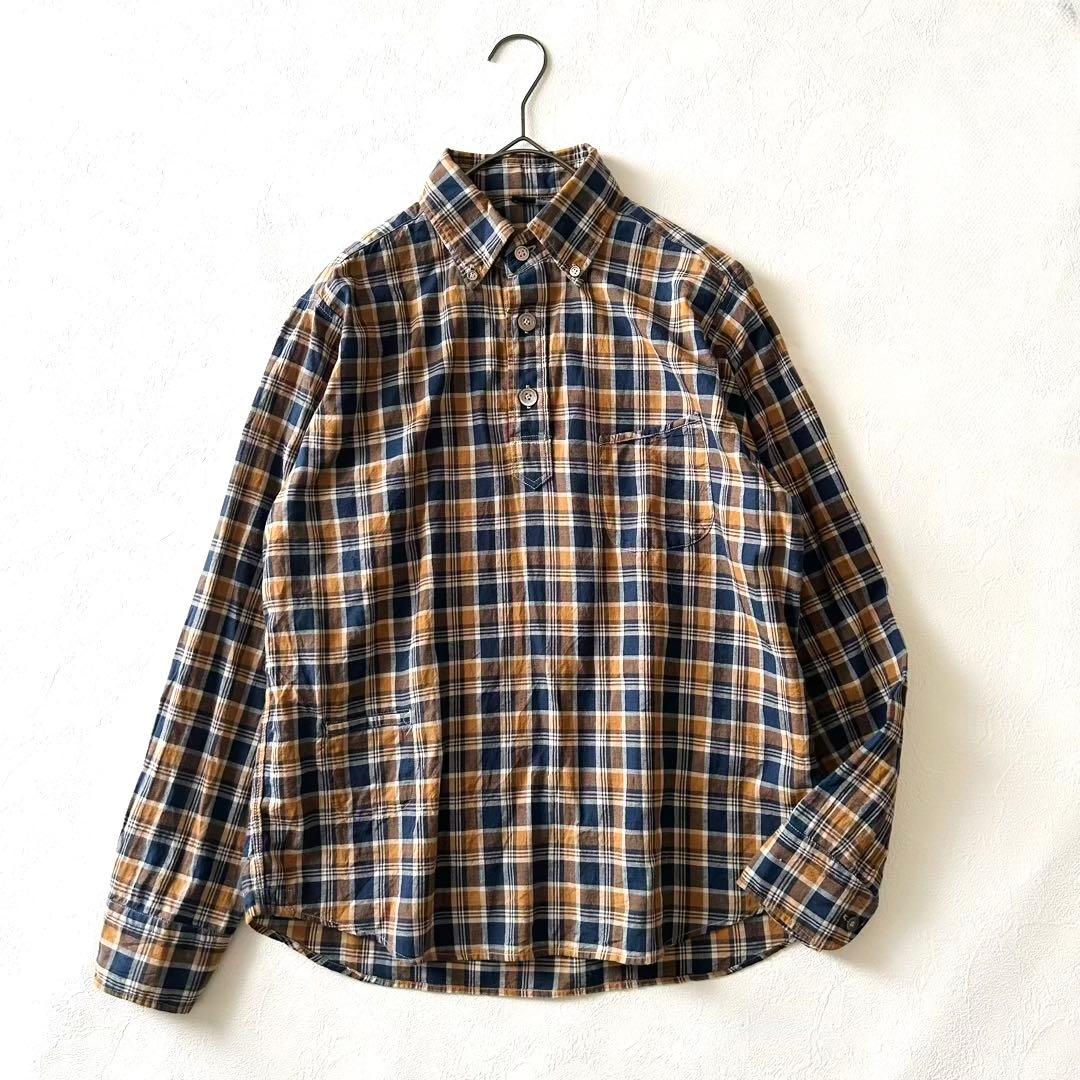 2941Z 美品 45R チェックシャツ インド麦平の908シャツ 現行タグ 綿