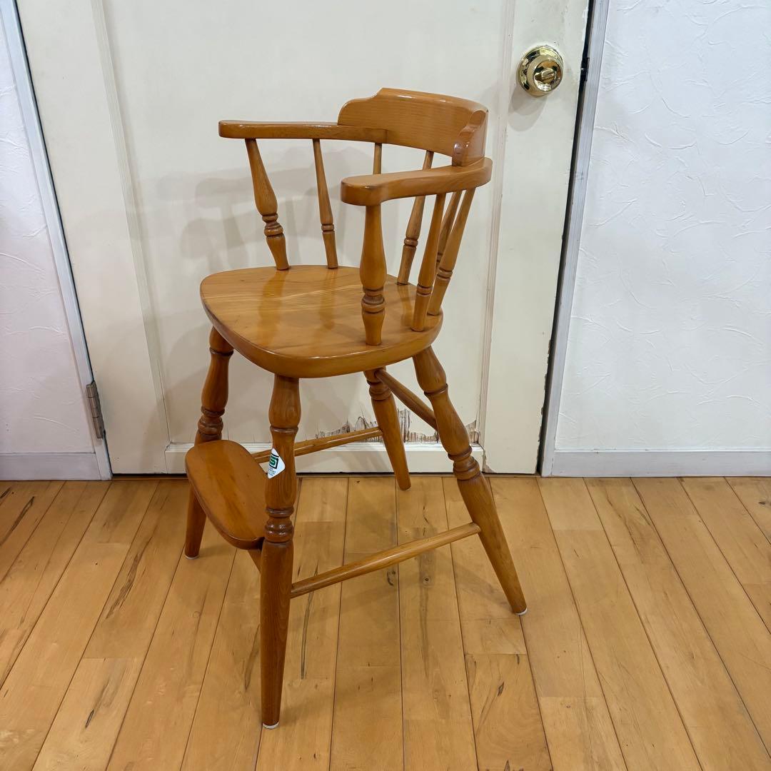☆ビンテージ☆ キツツキ　キッズ　ベビー　チェア　木製　ナチュラルカラー