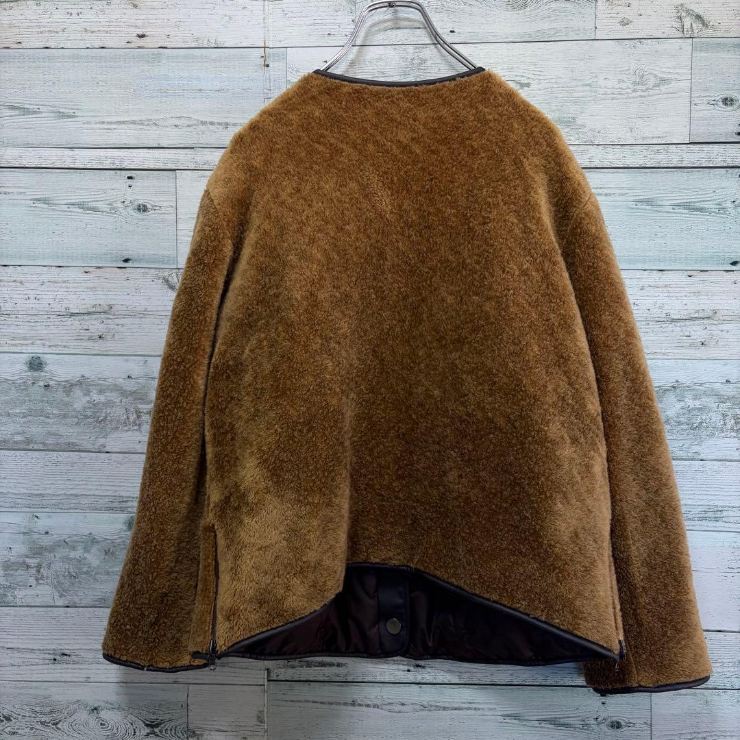 ☆ほぼ未使用☆自由区　リバーシブル中綿ジャケット　大きいサイズ3L ボア生地