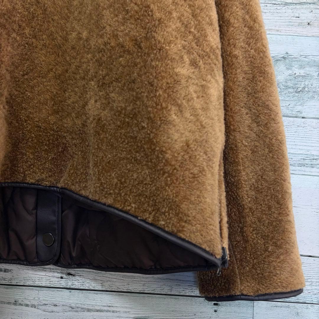 ☆ほぼ未使用☆自由区　リバーシブル中綿ジャケット　大きいサイズ3L ボア生地