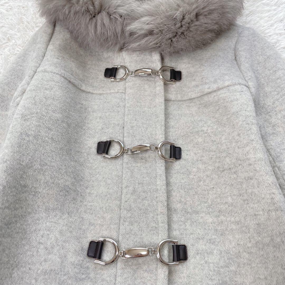 極美品✨️ジャスグリッティー 金具 牛革 ダッフルコート フォックスファー