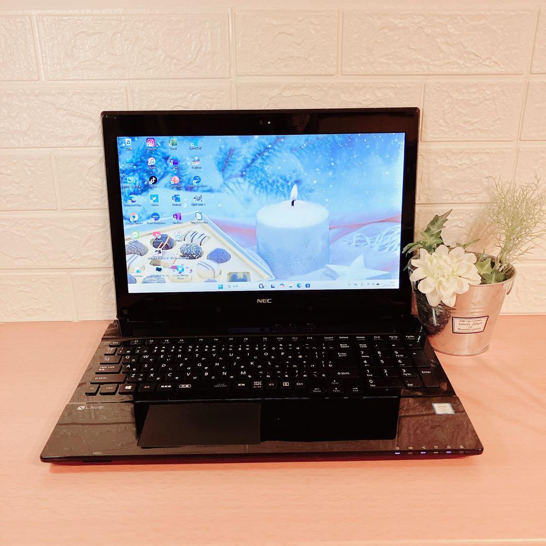 Windows11✨爆速大容量SSD500GB☘️すぐ使えるNECノートパソコン黒