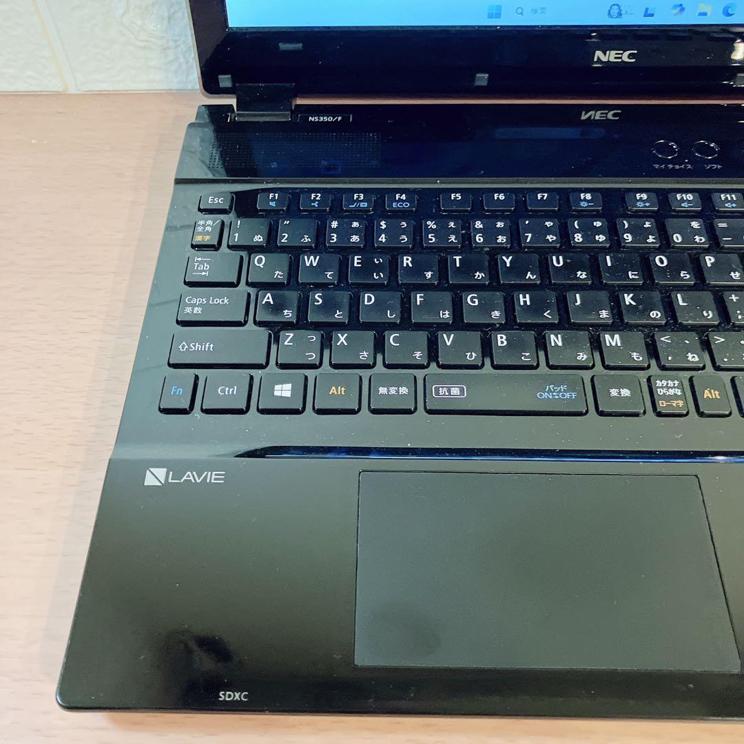 Windows11✨爆速大容量SSD500GB☘️すぐ使えるNECノートパソコン黒